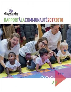 Graphisme du rapport annuel 2017-2018 du Dispensaire diététique de Montréal